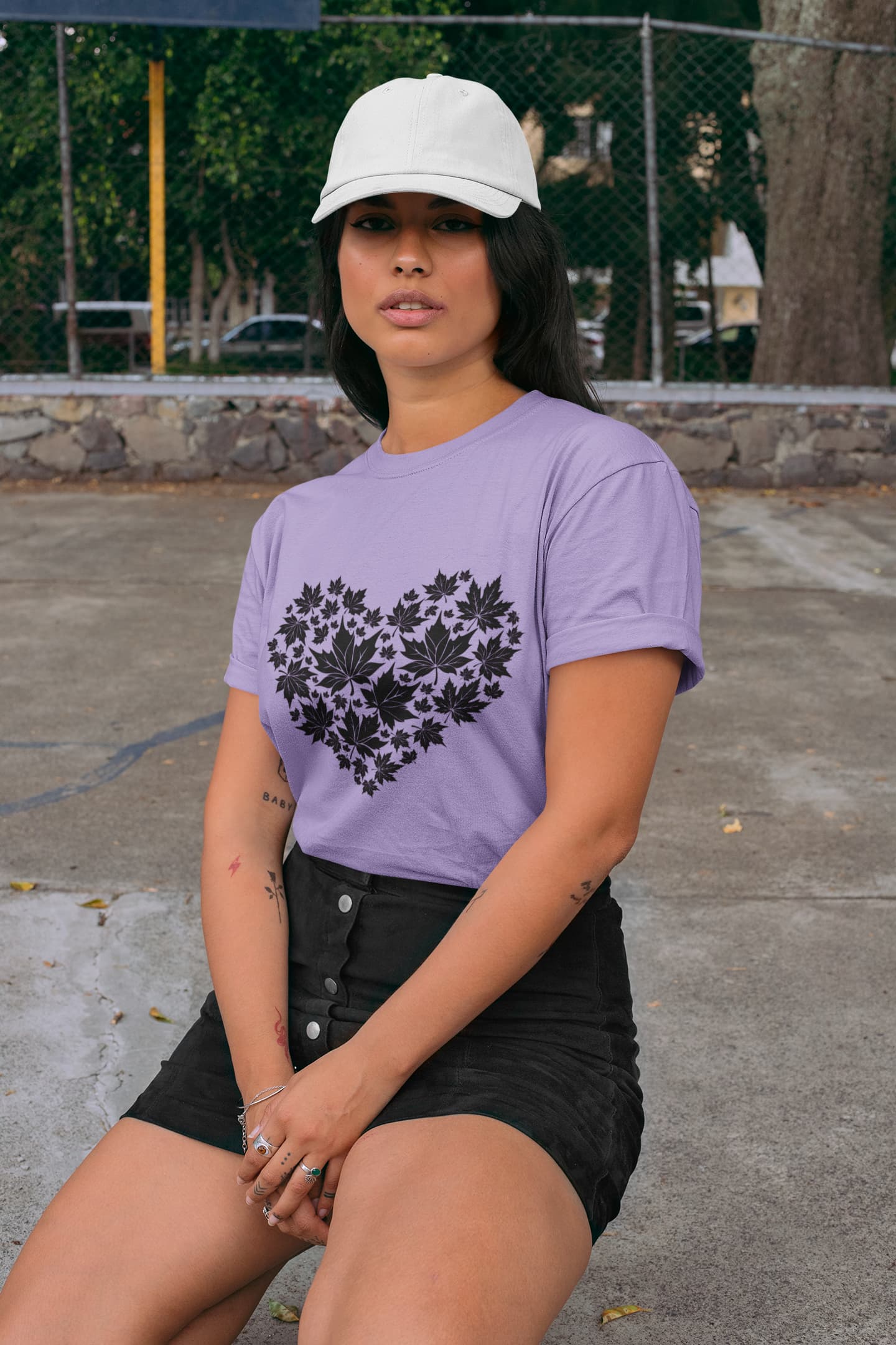 Women's Iris Lavender Round Neck T-shirts