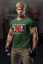 Men's Olive Green Round Neck T-shirts