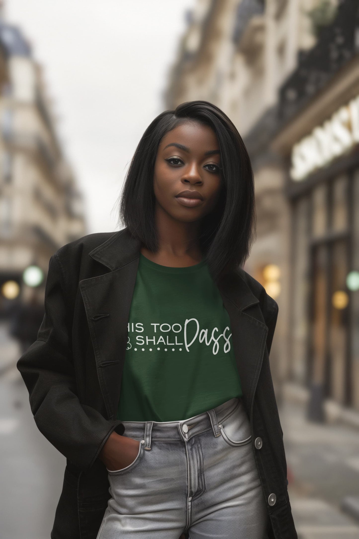 Women's Olive Green Round Neck T-shirts