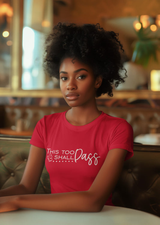 Women's Red Round Neck T-shirts