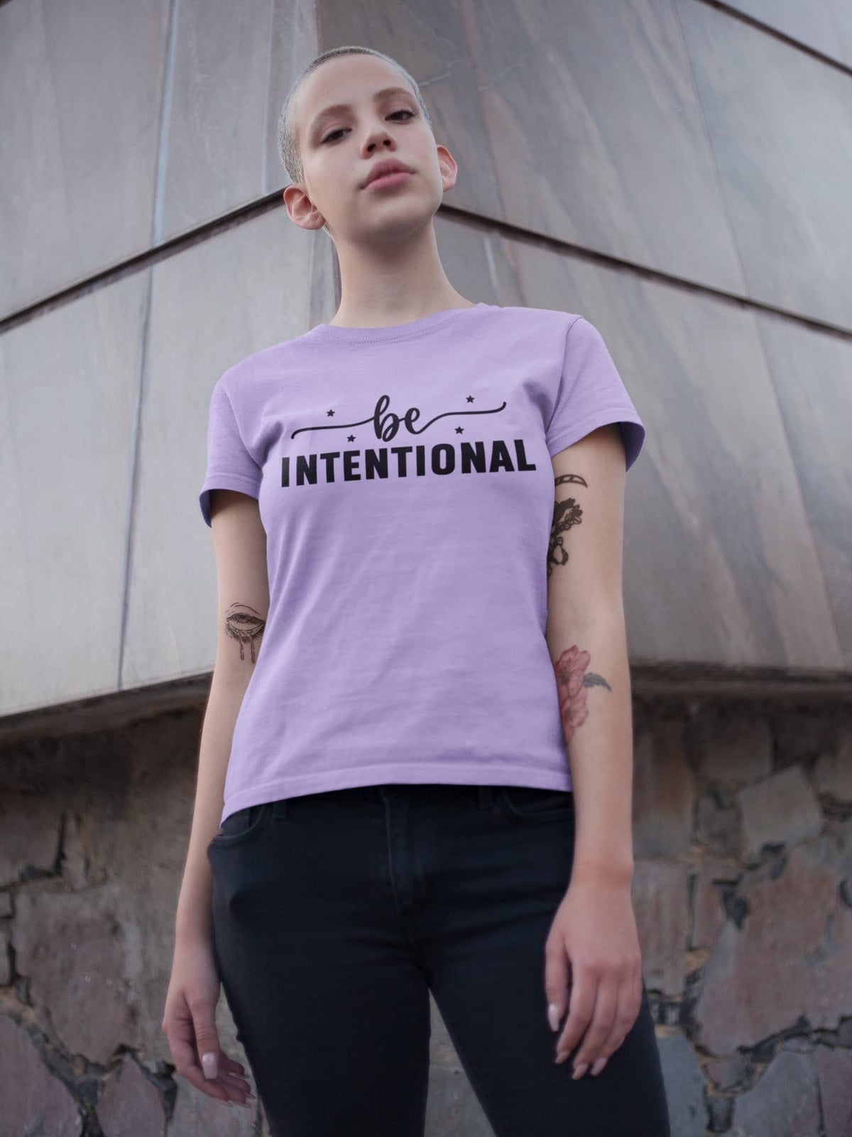 Karavirs® Nova Iris Lavender graphic tee for women India