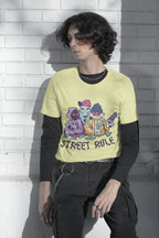 Men's Butter Yellow Round Neck T-shirts