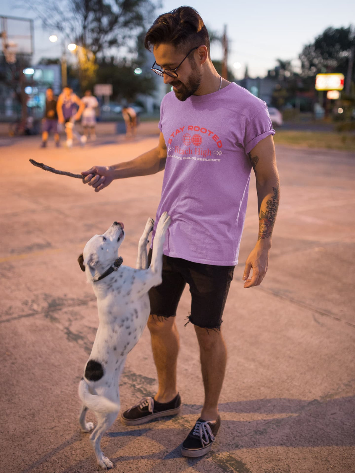 Karavirs® Stay Iris Lavender graphic tee for men India
