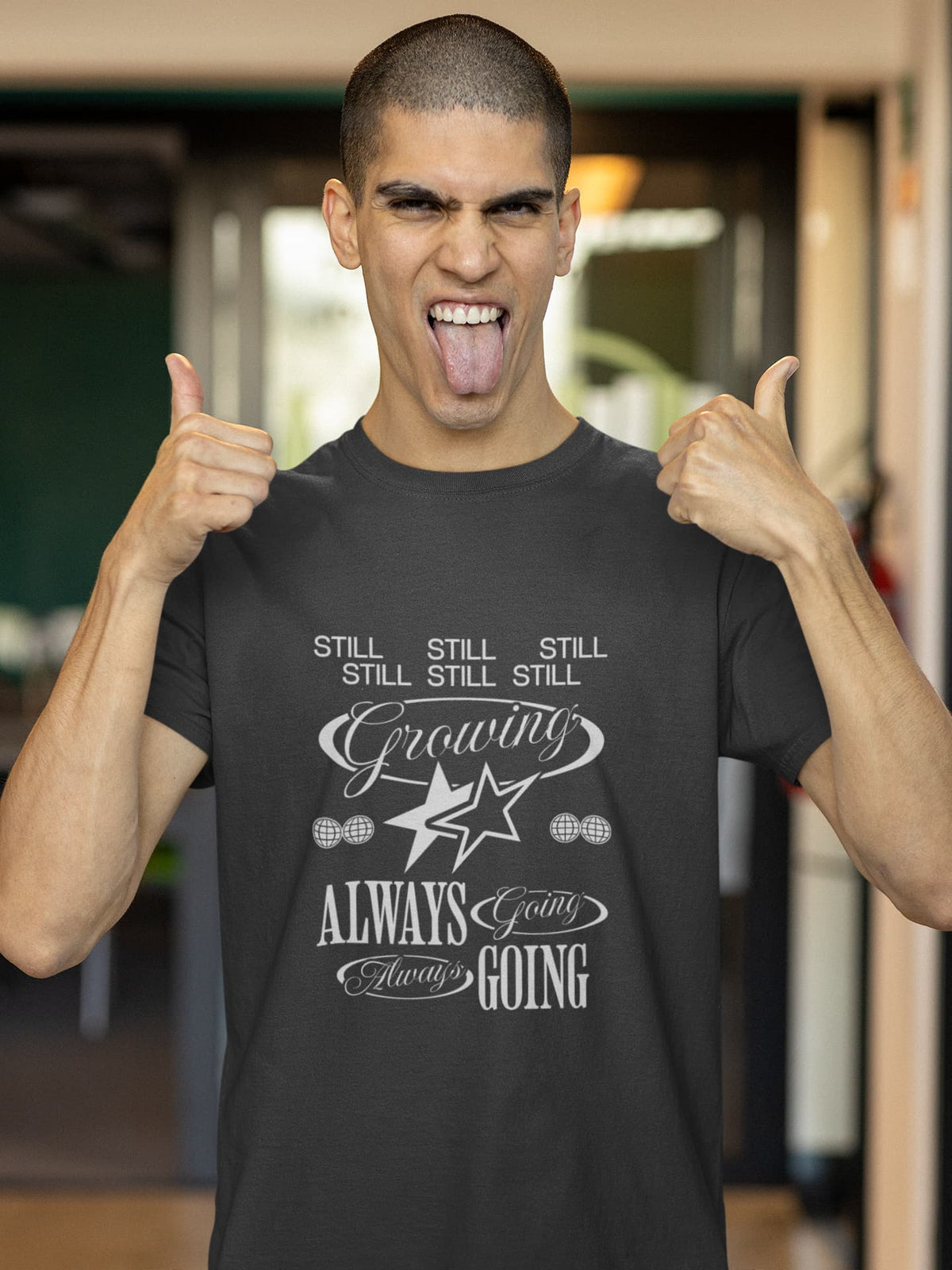 MENS BLACK ROUNDNECK T-SHIRT