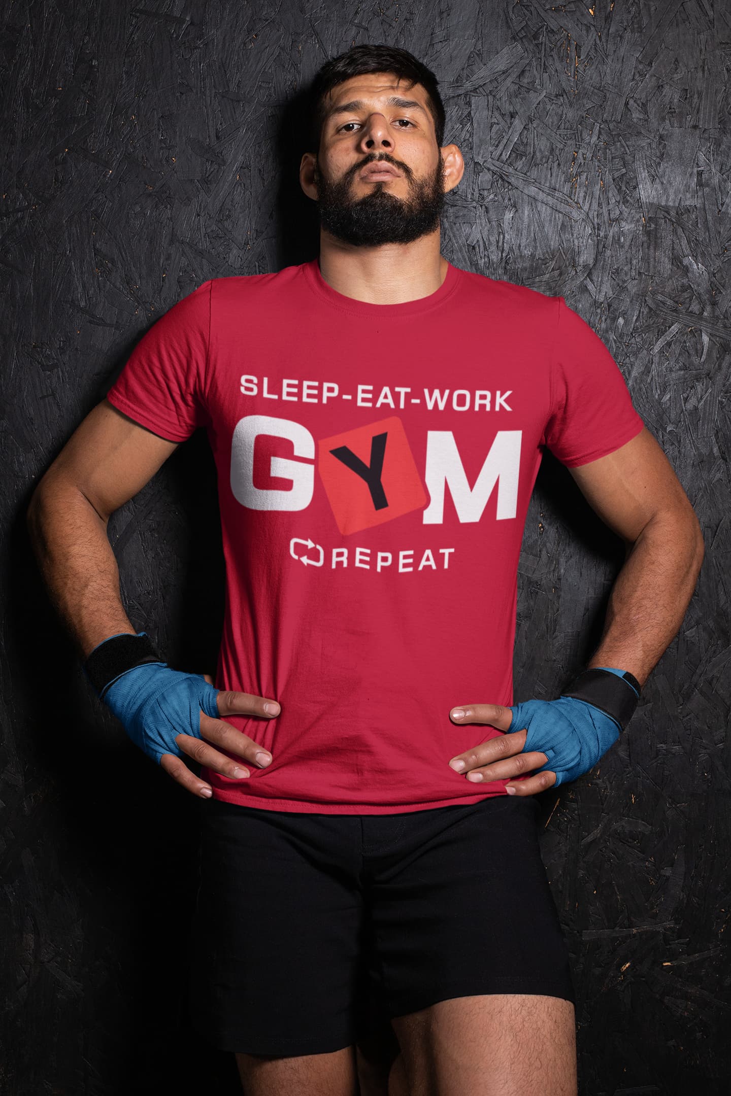 Men's Red Round Neck T-shirts