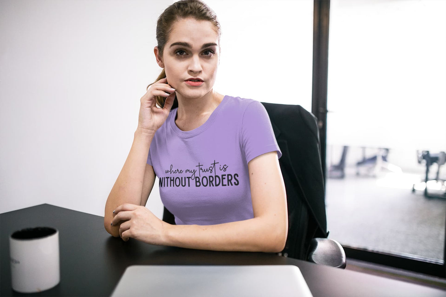 Women's Iris Lavender Round Neck T-shirts