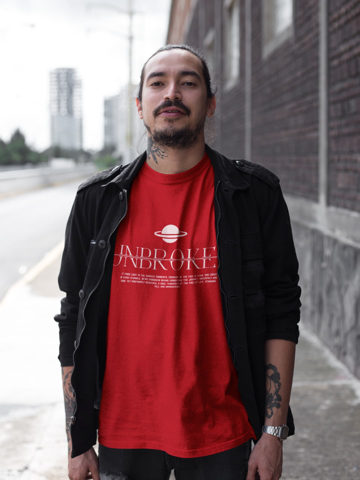 Men's Red Round Neck T-shirts
