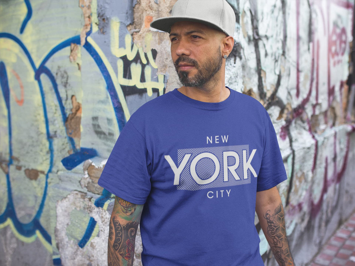 Men's Royal Blue Round Neck T-shirts