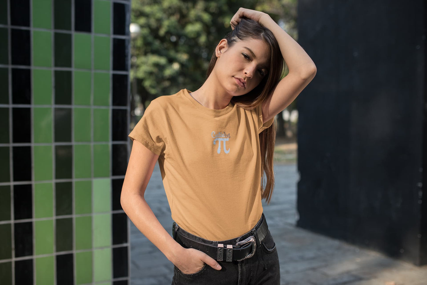 Women's Mustard Yellow Round Neck T-shirts