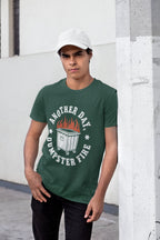Men's Olive Green Round Neck T-shirts
