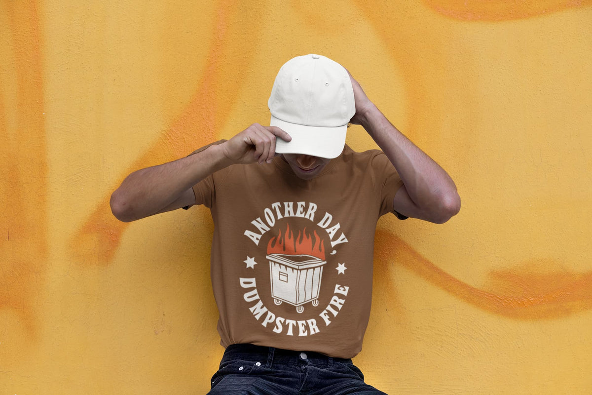 Men's Coffee Brown Round Neck T-shirts