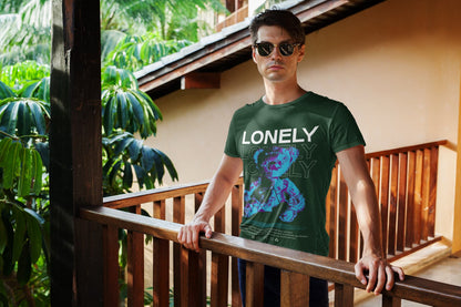 Men's Olive Green Round Neck T-shirts