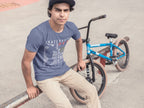 Men's Smoke Blue Round Neck T-shirts