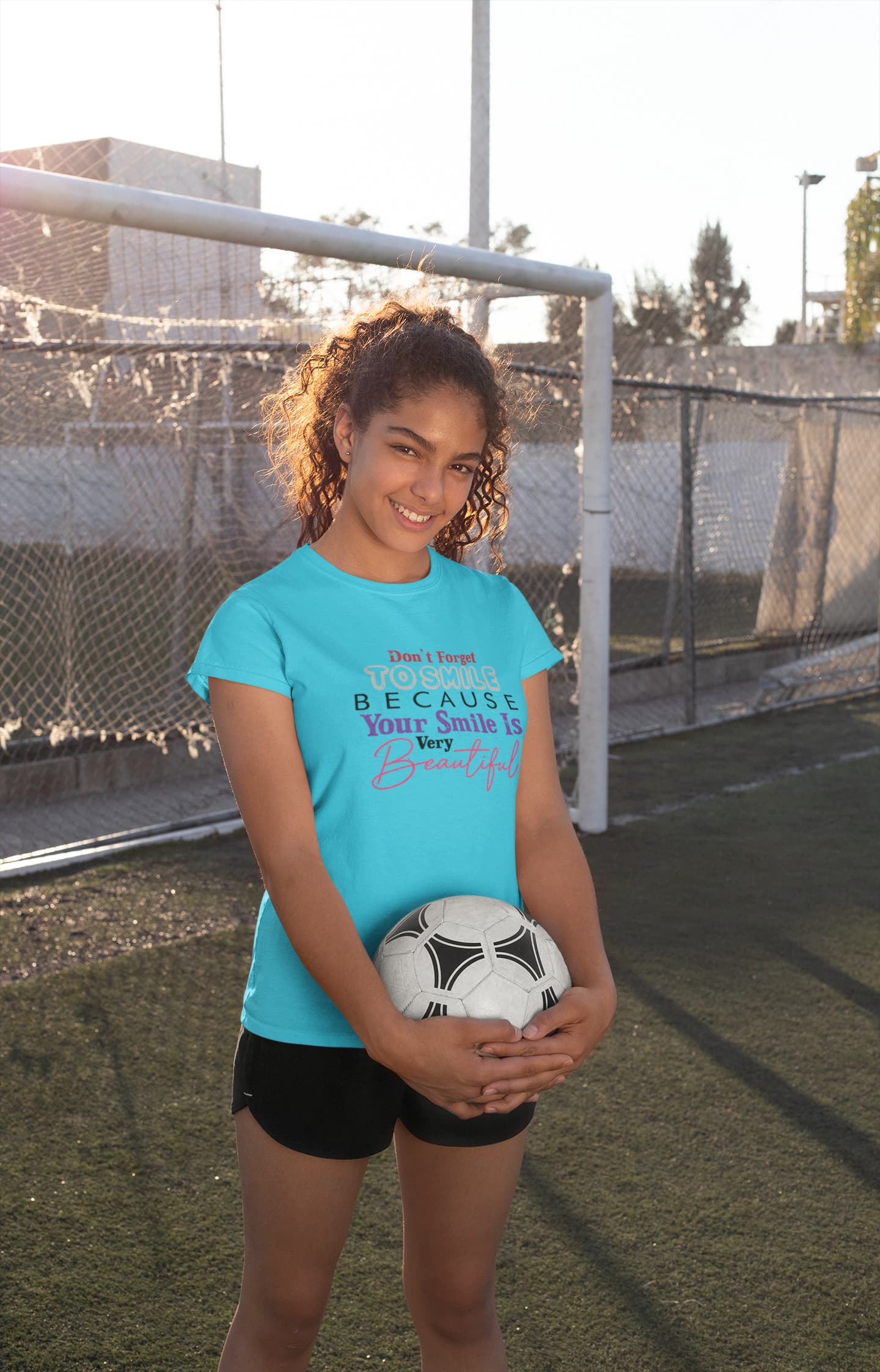 WOMENS SKY BLUE ROUNDNECK T-SHIRT