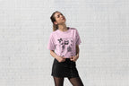 Women's Light Pink Round Neck T-shirts