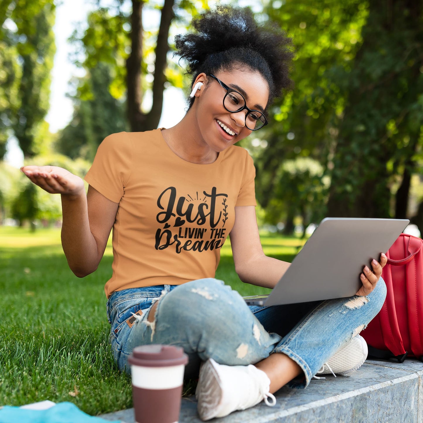 WOMENS MUSTARD YELLOW ROUNDNECK T-SHIRT