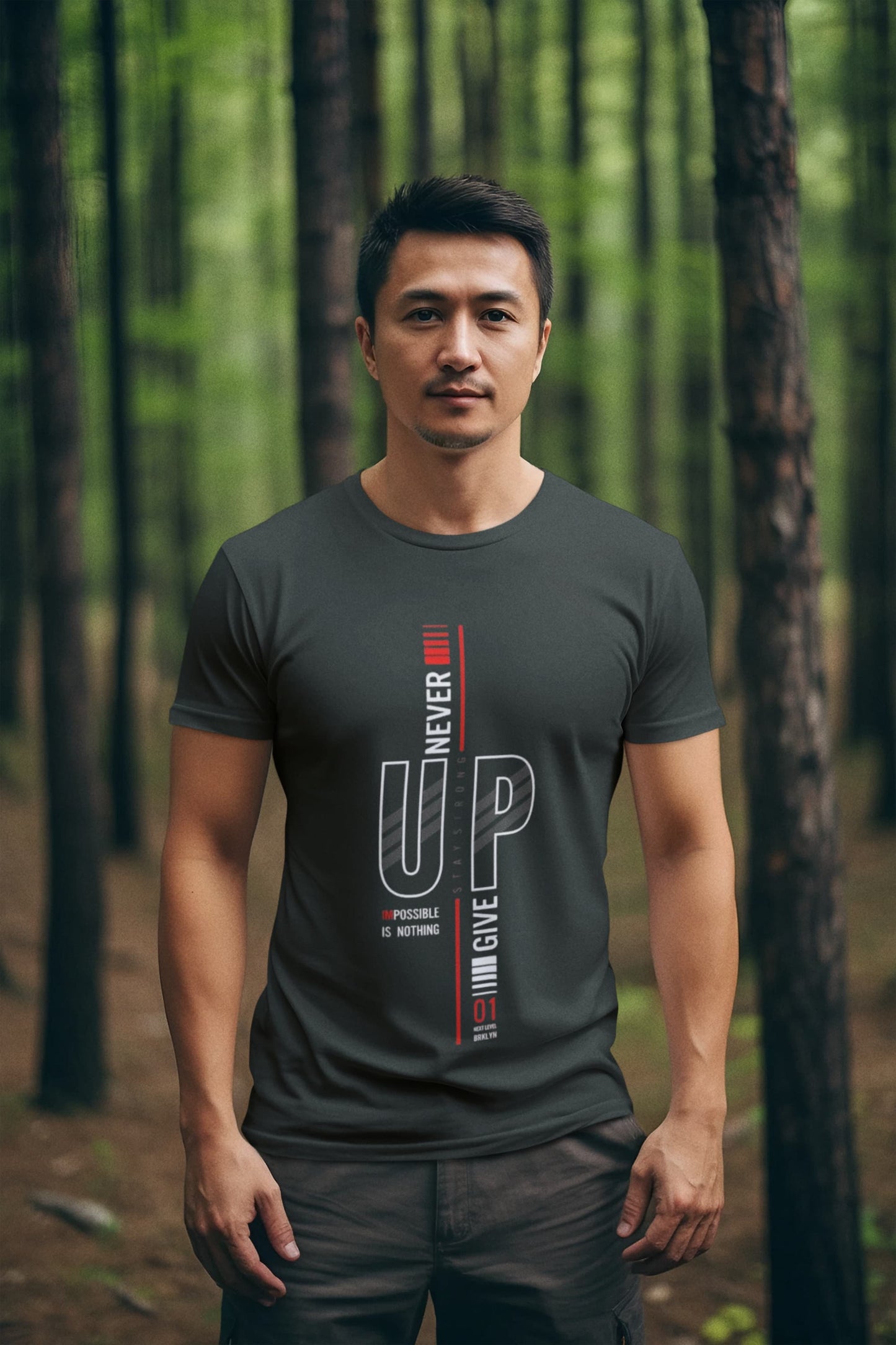 Men's Black Round Neck T-shirts