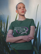 WOMENS OLIVE GREEN ROUNDNECK T-SHIRT