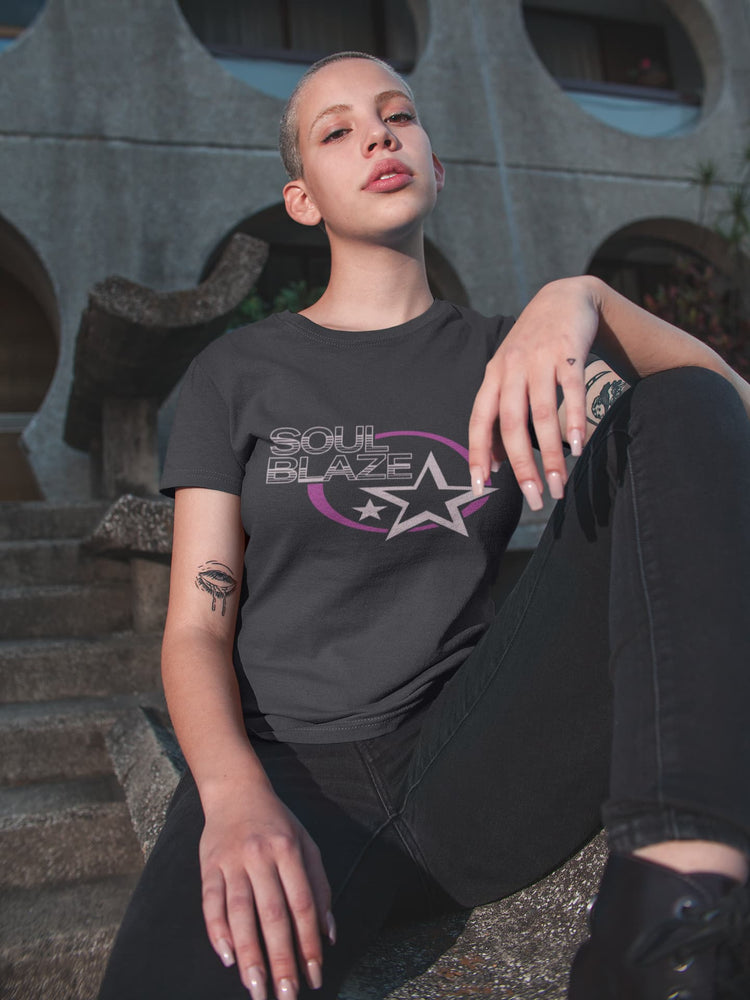 WOMENS BLACK ROUNDNECK T-SHIRT