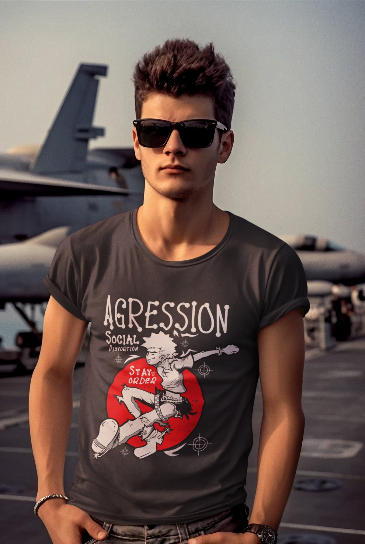 Men's Black Round Neck T-shirt