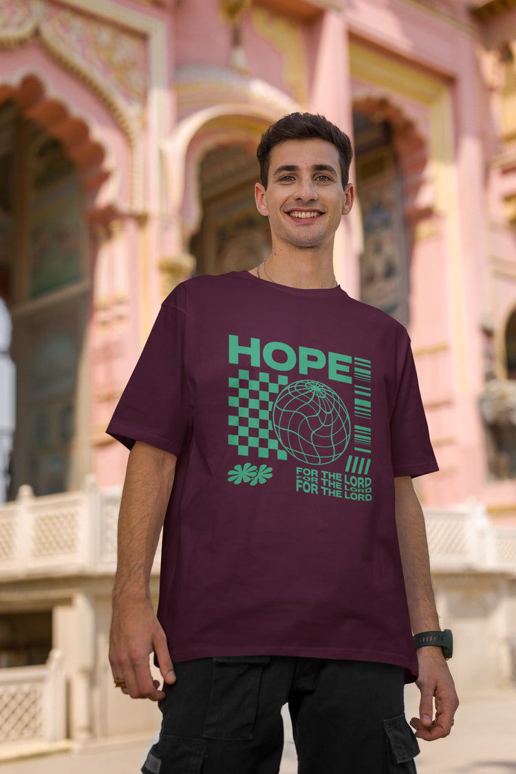 UNISEX BURGUNDY OVERSIZED T-SHIRT 