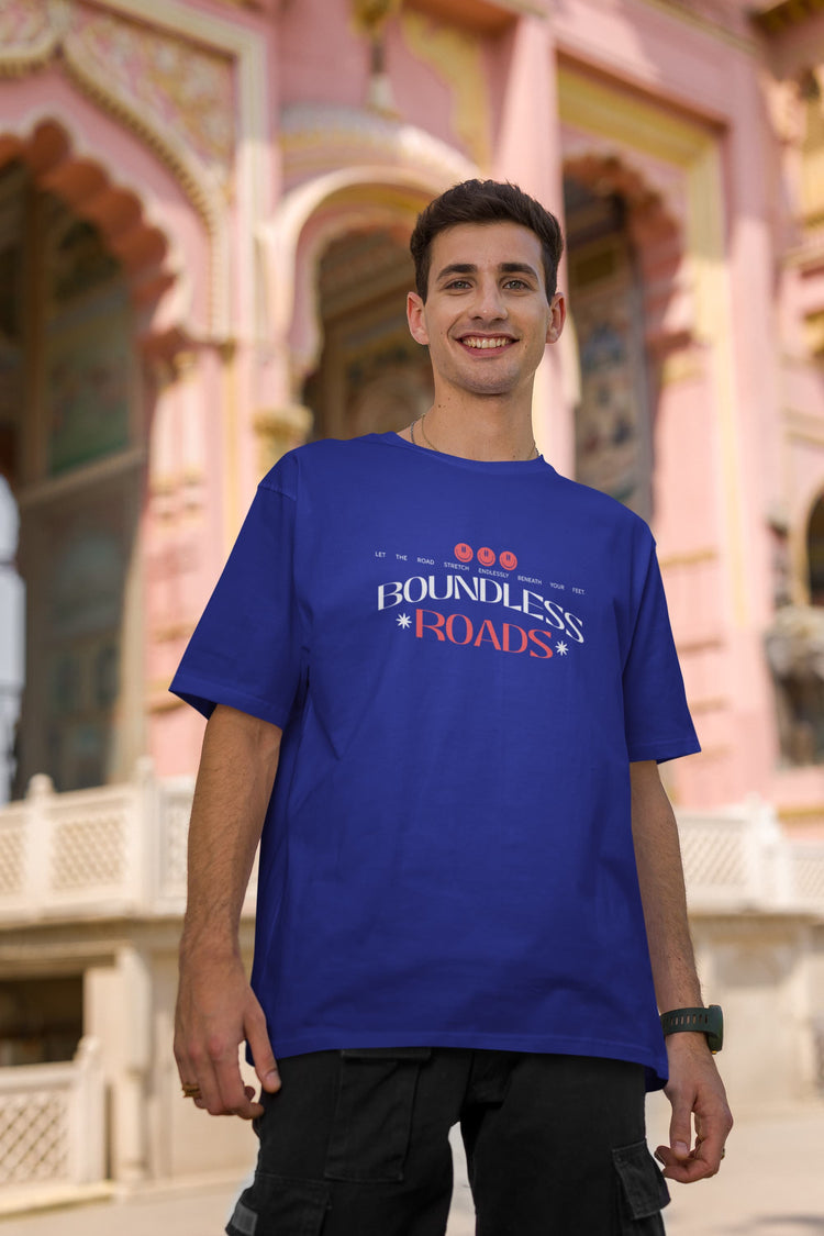 UNISEX ROYAL BLUE OVERSIZED T-SHIRT