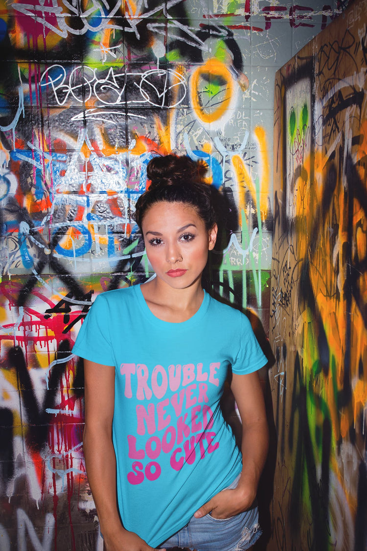 Women’s Sky Blue Round Neck T-shirts