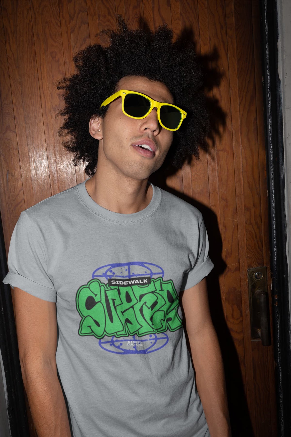 Karavirs® Sidewalk Silver Frost graphic tee for men India