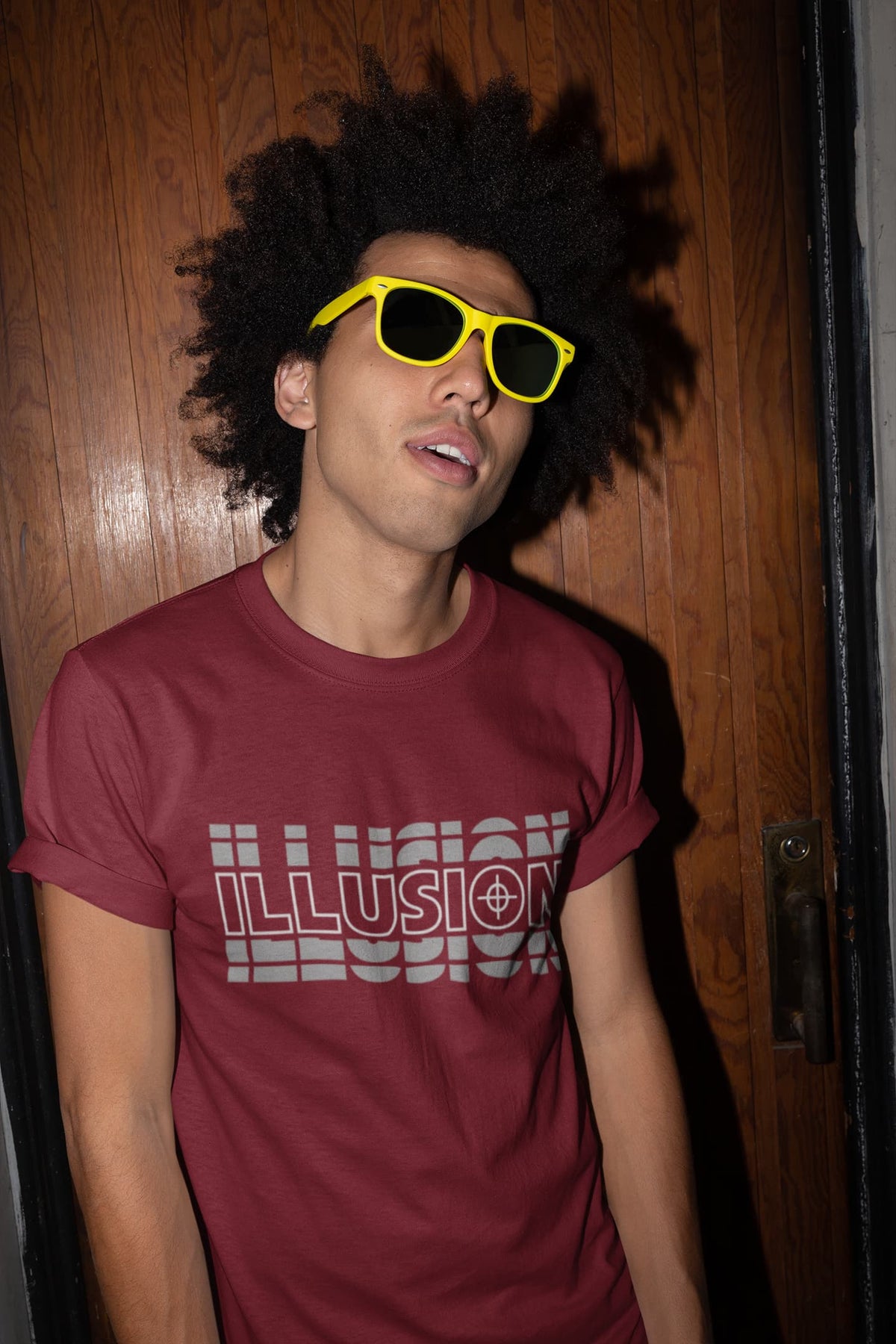 MENS MAROON ROUNDNECK T-SHIRT
