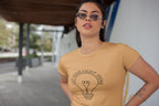 WOMENS MUSTARD YELLOW ROUNDNECK T-SHIRT