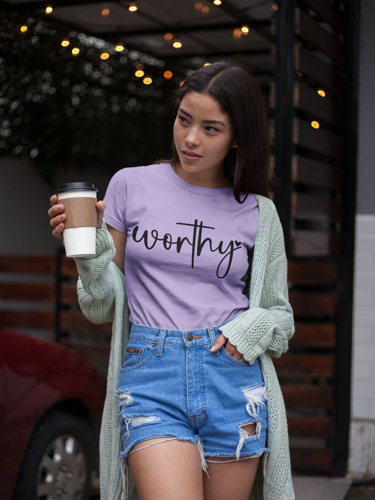 Women's Iris Lavender Round Neck T-shirts