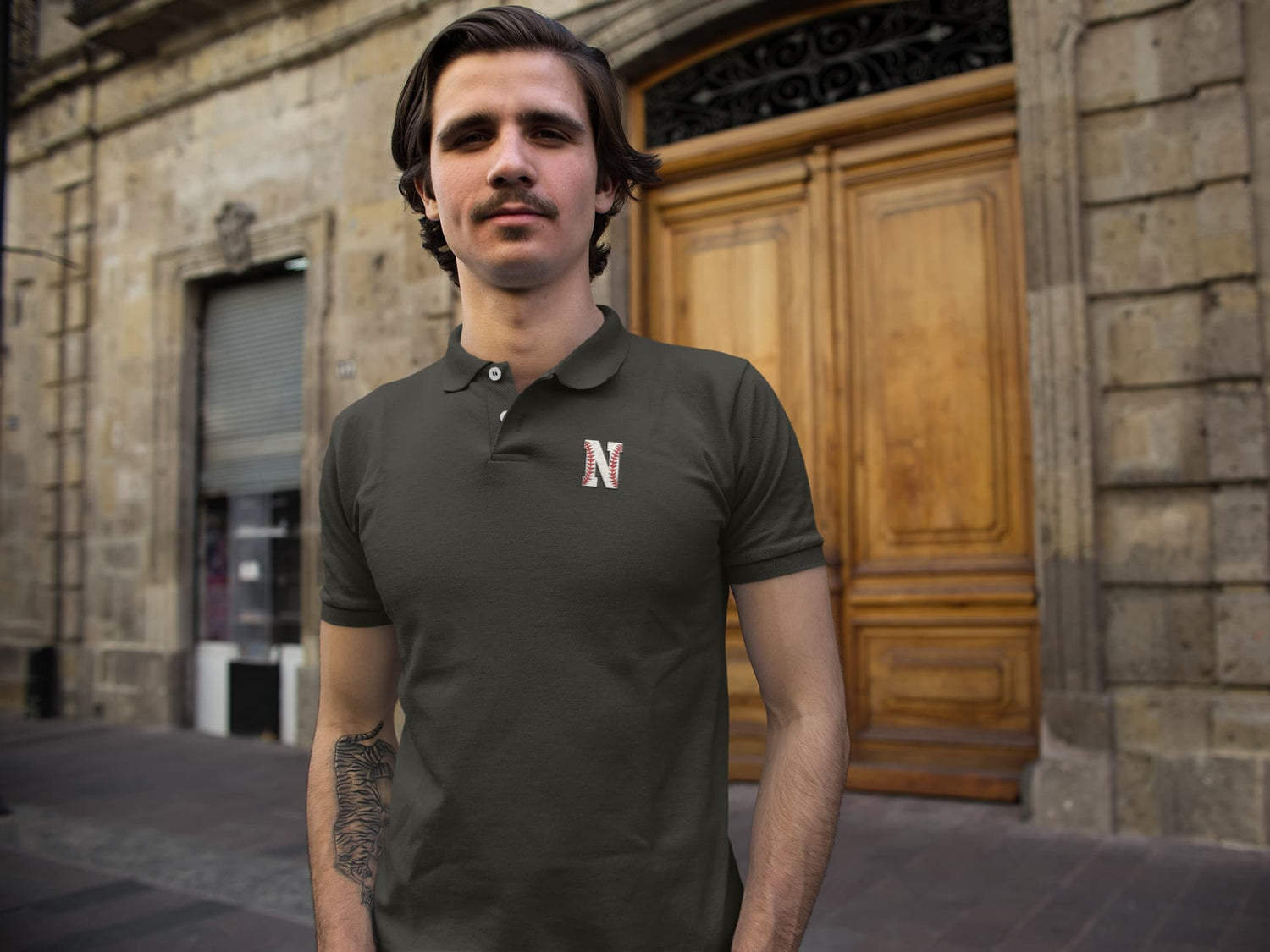 MENS BLACK POLO T-SHIRT