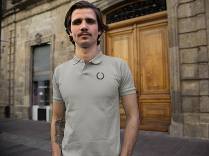 MENS MELANGE GREY POLO T-SHIRT