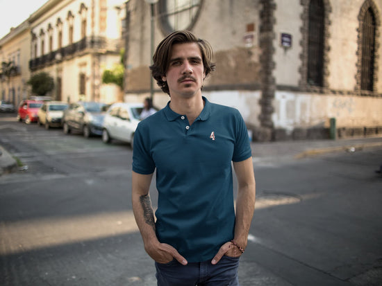 MENS NAVY BLUE POLO T-SHIRT