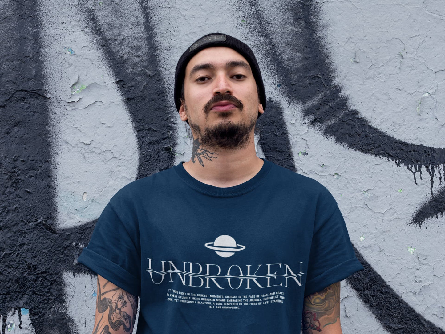 Men's Navy Blue Round Neck T-shirts