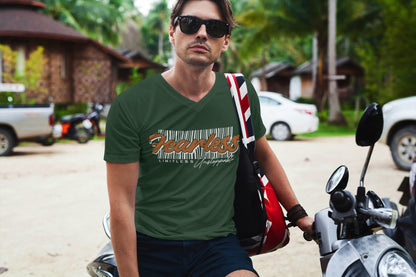 Men's Olive Green V-Neck T-shirts