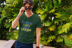 MENS OLIVE GREEN VNECK T-SHIRT