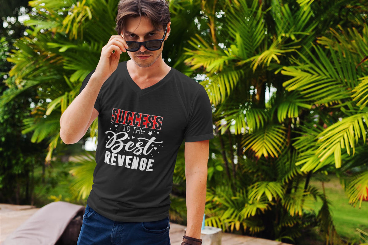 MENS BLACK VNECK T-SHIRT