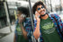MENS OLIVE GREEN VNECK T-SHIRT 