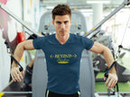 MENS NAVY BLUE VNECK T-SHIRT 