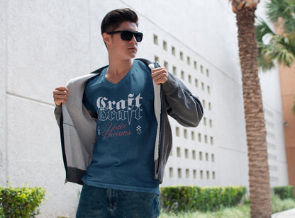 MENS NAVY BLUE VNECK T-SHIRT 