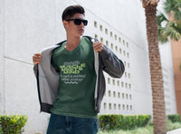 MENS OLIVE GREEN VNECK T-SHIRT 