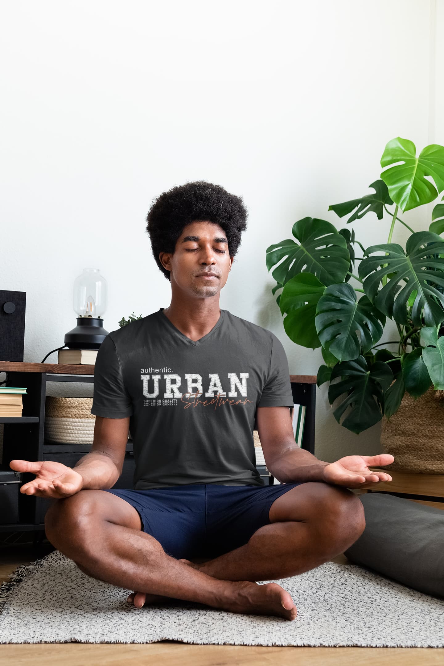 Men's Black V-Neck T-shirts