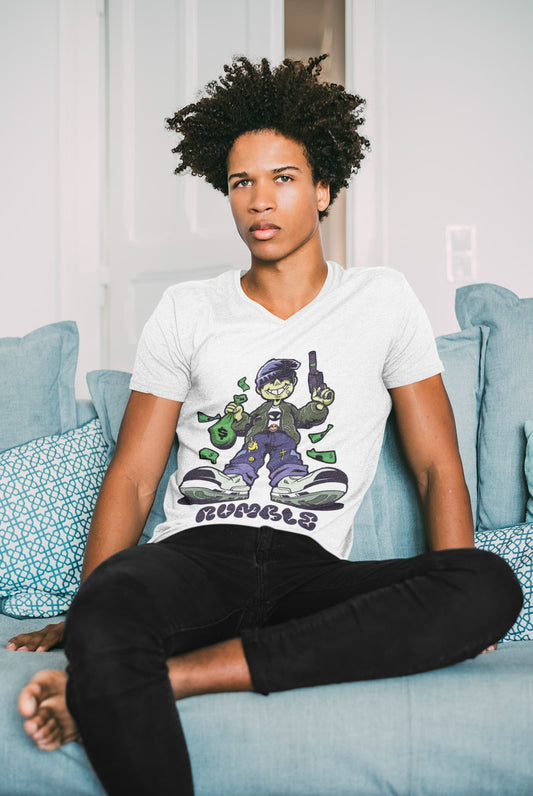 Men's White V Neck T-shirts