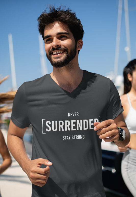 MENS BLACK VNECK T-SHIRT