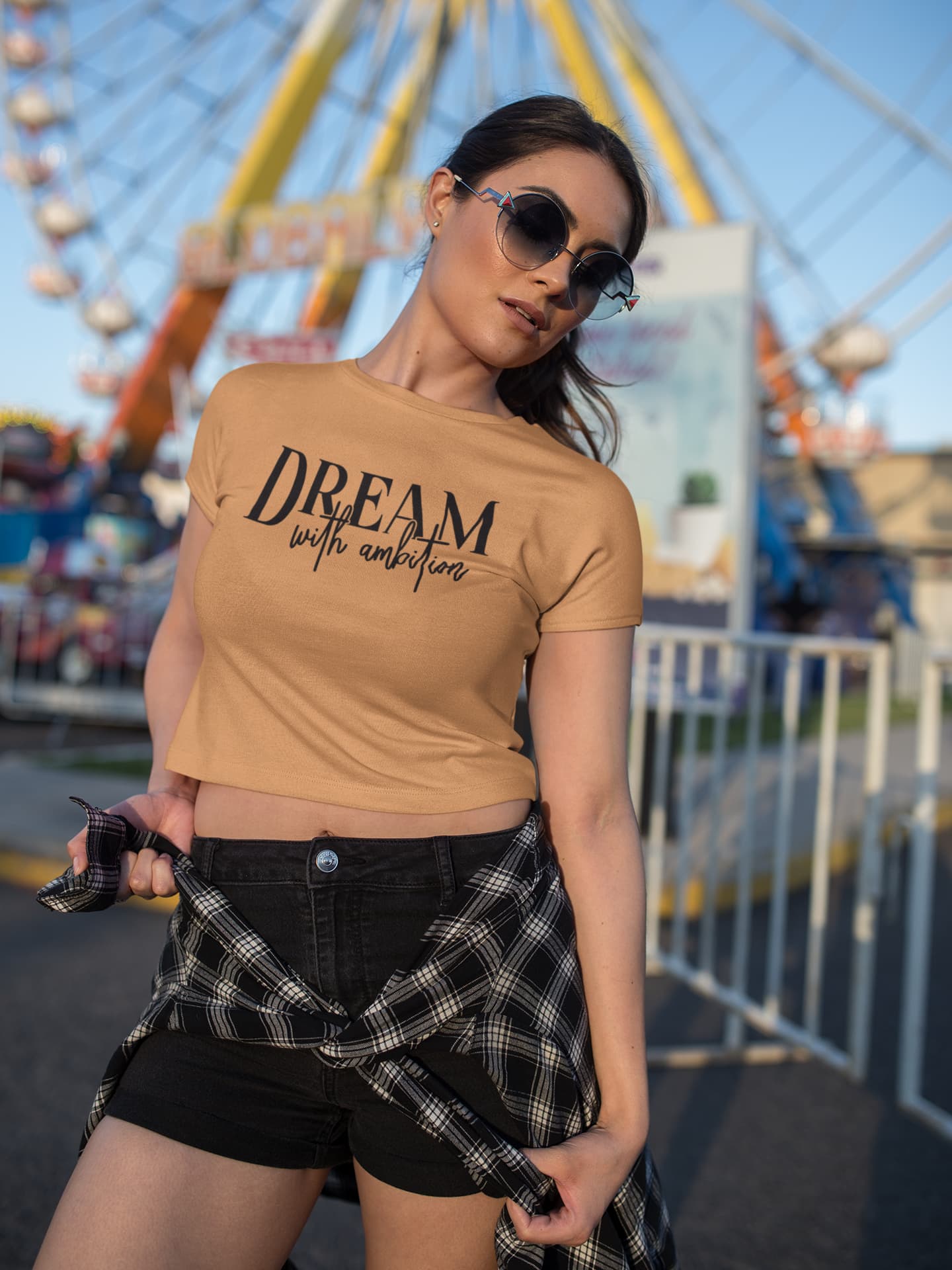 WOMENS MUSTARD YELLOW CROP TOP