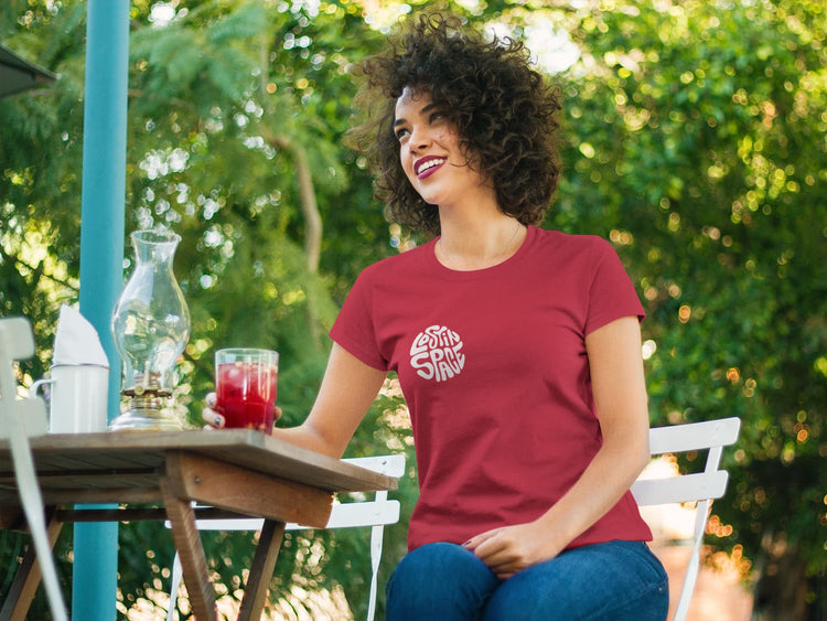 WOMENS RED ROUNDNECK T-SHIRT