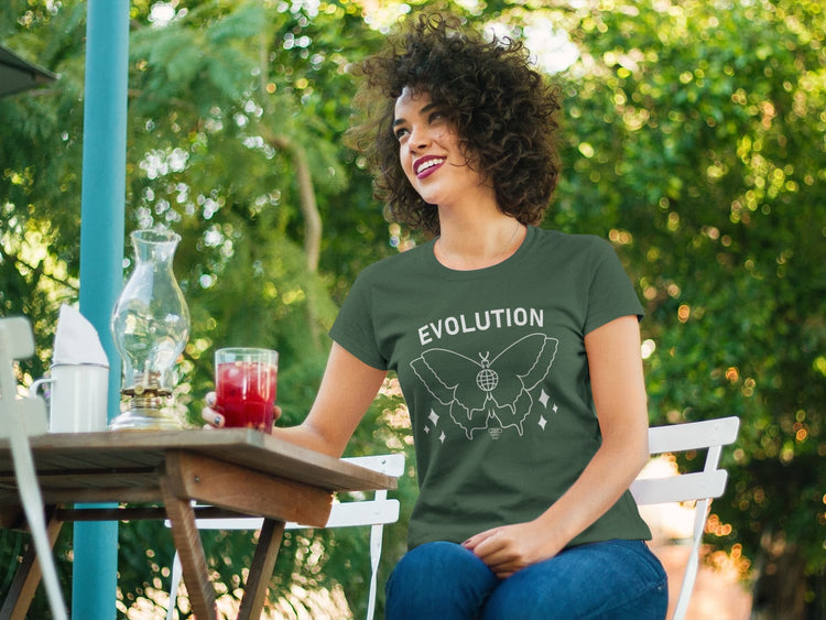 WOMENS OLIVE GREEN ROUNDNECK T-SHIRT
