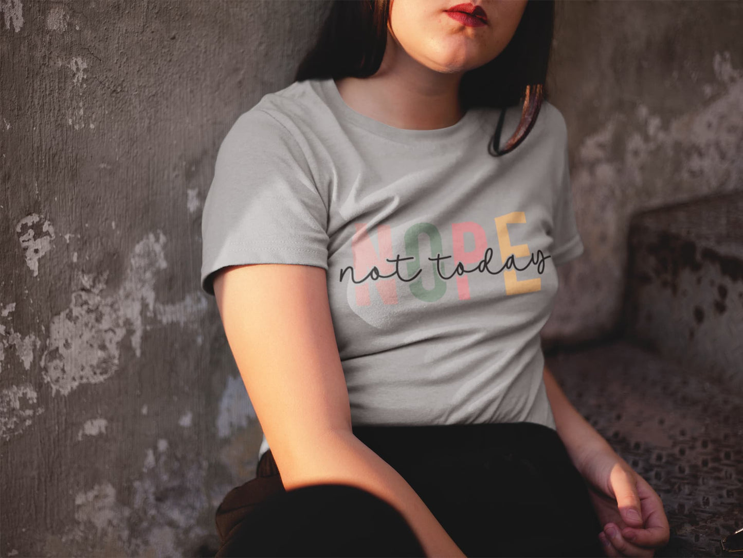 Women's Melange Grey Round Neck T-shirt