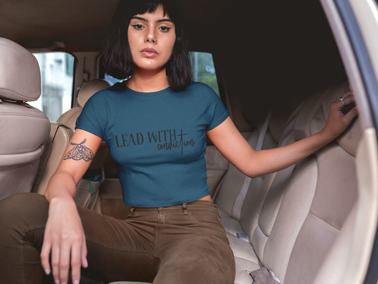 WOMENS NAVY BLUE CROP TOP